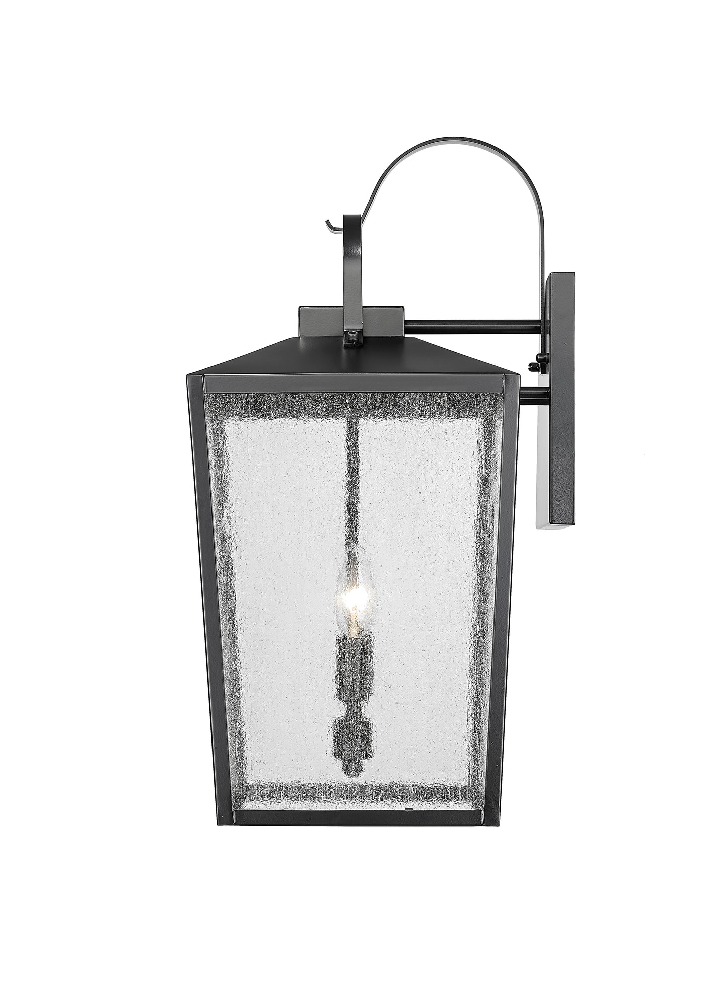21.75-inch Devens Powder Coated Black 2-Light Outdoor Wall Sconce
