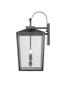 21.75-inch Devens Powder Coated Black 2-Light Outdoor Wall Sconce