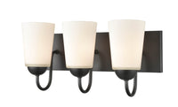 16'' Ivey Lake Matte Black 3 Light Bath Vanity