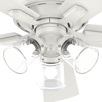 52 inch Crestfield Fresh White Ceiling Fan with LED Light Kit and Handheld Remote