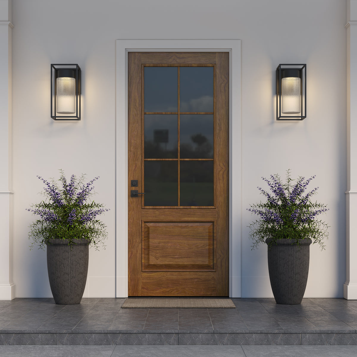 7.68''  Powder Coated Black  Light Wall Sconce
