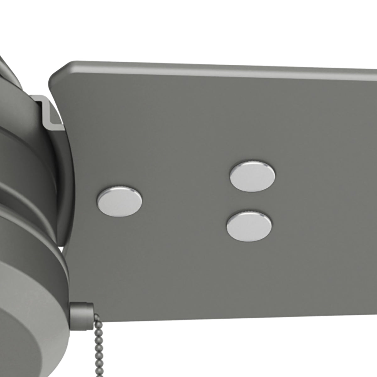 52 inch Cassius Matte Silver Damp Rated Ceiling Fan and Pull Chain