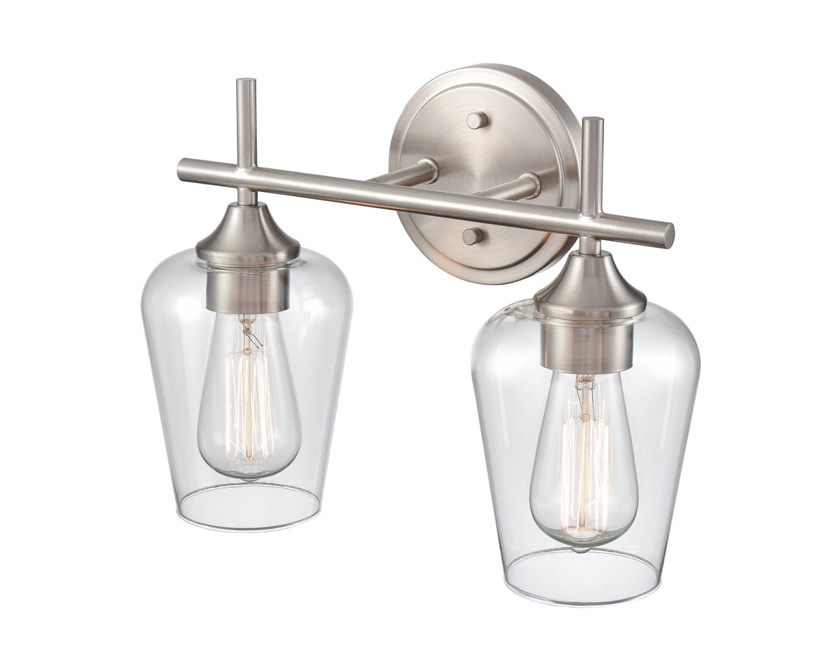 13.75'' Ashford Brushed Nickel 2 Light Bath Vanity