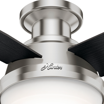 44 inch Dempsey Brushed Nickel Low Profile Ceiling Fan with LED Light Kit and Handheld Remote