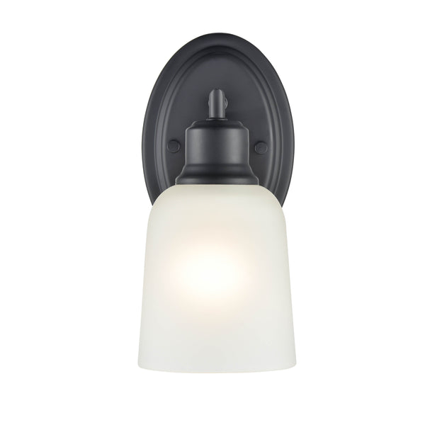 5 inch Amberle Matte Black 1 Light Wall Sconce