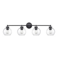35'' Jonatan Matte Black 4 Light Bath Vanity
