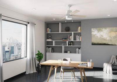 52 inch Beck Fresh White Ceiling Fan with LED Light Kit and Pull Chain