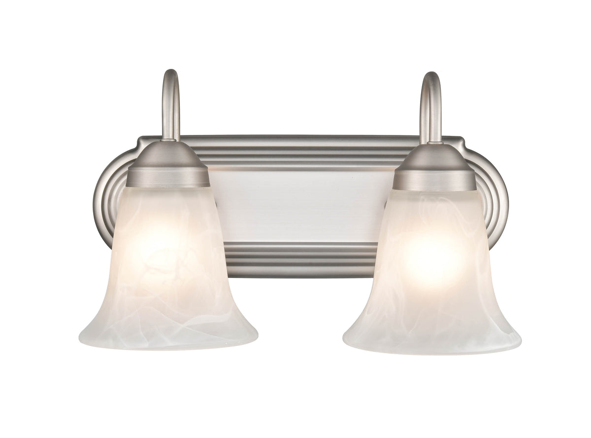 14'' Compana Satin Nickel 2 Light Bath Vanity