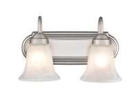 14'' Compana Satin Nickel 2 Light Bath Vanity