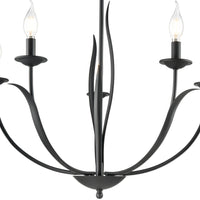 26.5'' Charlize Matte Black 5 Light Chandelier