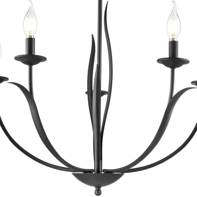 26.5'' Charlize Matte Black 5 Light Chandelier