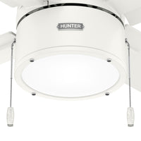 42 inch Beck Fresh White Ceiling Fan with LED Light Kit and Pull Chain
