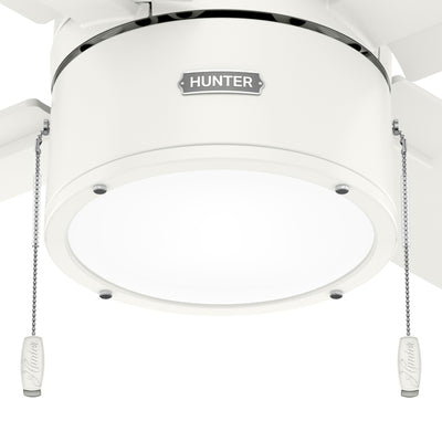 42 inch Beck Fresh White Ceiling Fan with LED Light Kit and Pull Chain