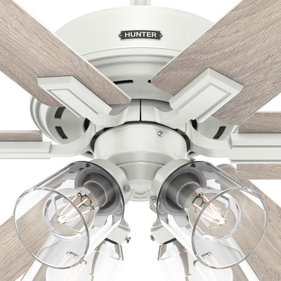 52 inch Fonthill ENERGY STAR® HunterExpress Fresh White Ceiling Fan with LED Light Kit and Handheld Remote