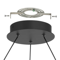Grazia 36-inch Matte Black and Brushed Gold LED Chandelier