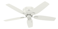52 inch Kenbridge Fresh White Low Profile Ceiling Fan with LED Light Kit and Pull Chain