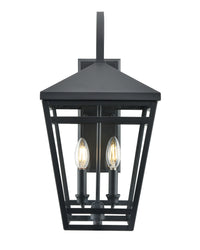 10'' Seager Textured Black 2 Light Wall Sconce