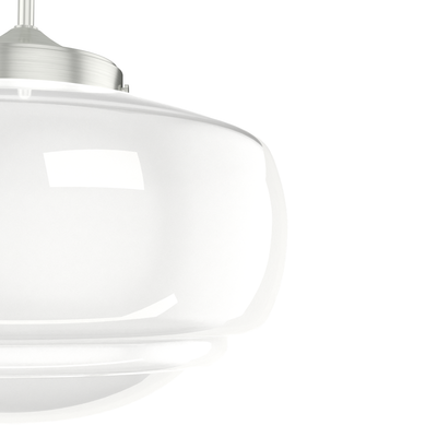 Saddle Creek 16-inch 1-light Brushed Nickel Schoolhouse Pendant with Cased White Glass