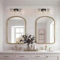 20.25'' Renitta Matte Black/Modern Gold 3 Light Bath Vanity