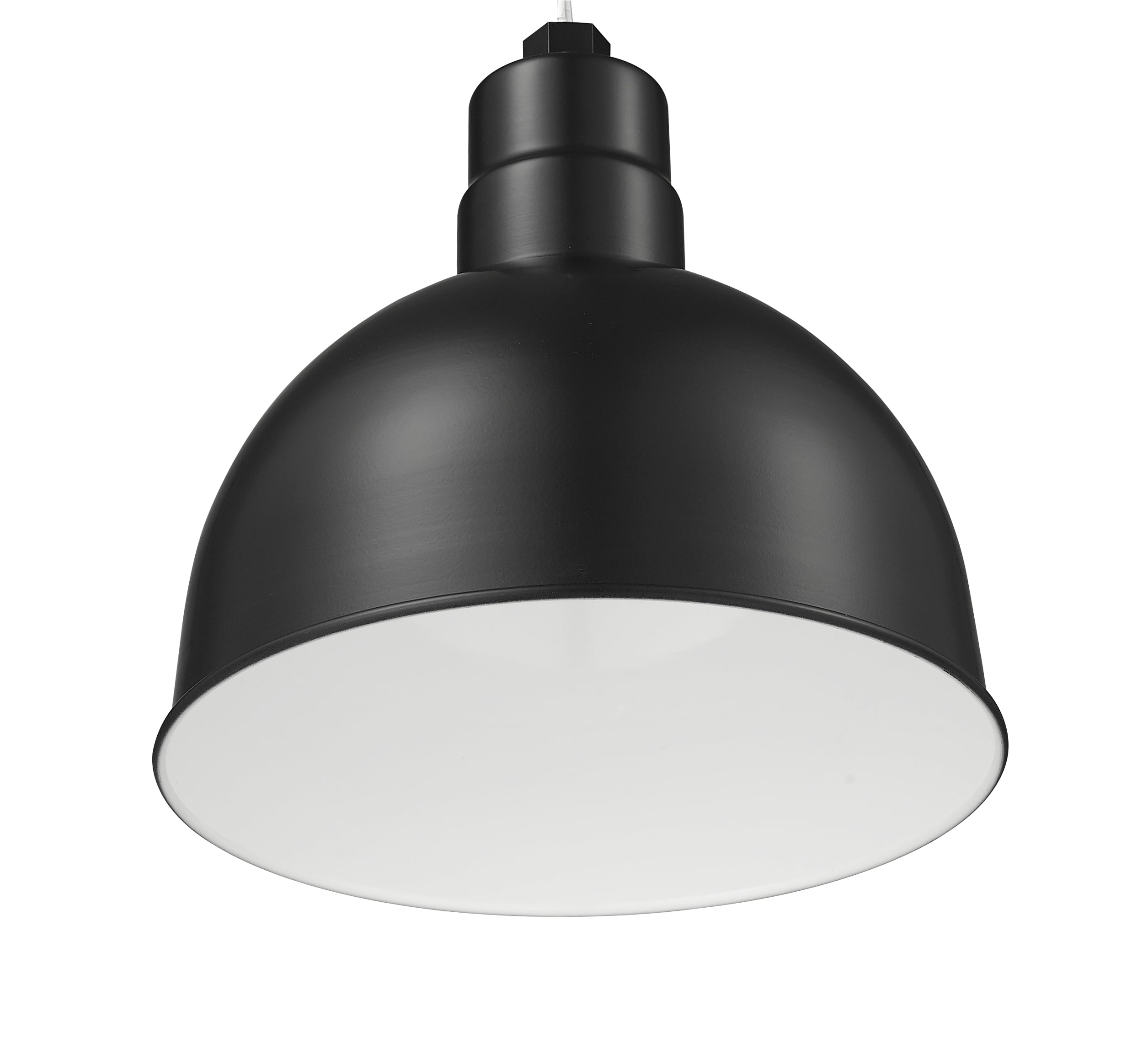 12'' Satin Black Metal R Series Deep Bowl Shade