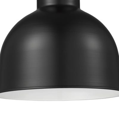 10'' Satin Black Metal R Series Deep Bowl Shade