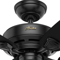 48 inch Sea Wind Matte Black Damp Rated Ceiling Fan and Pull Chain