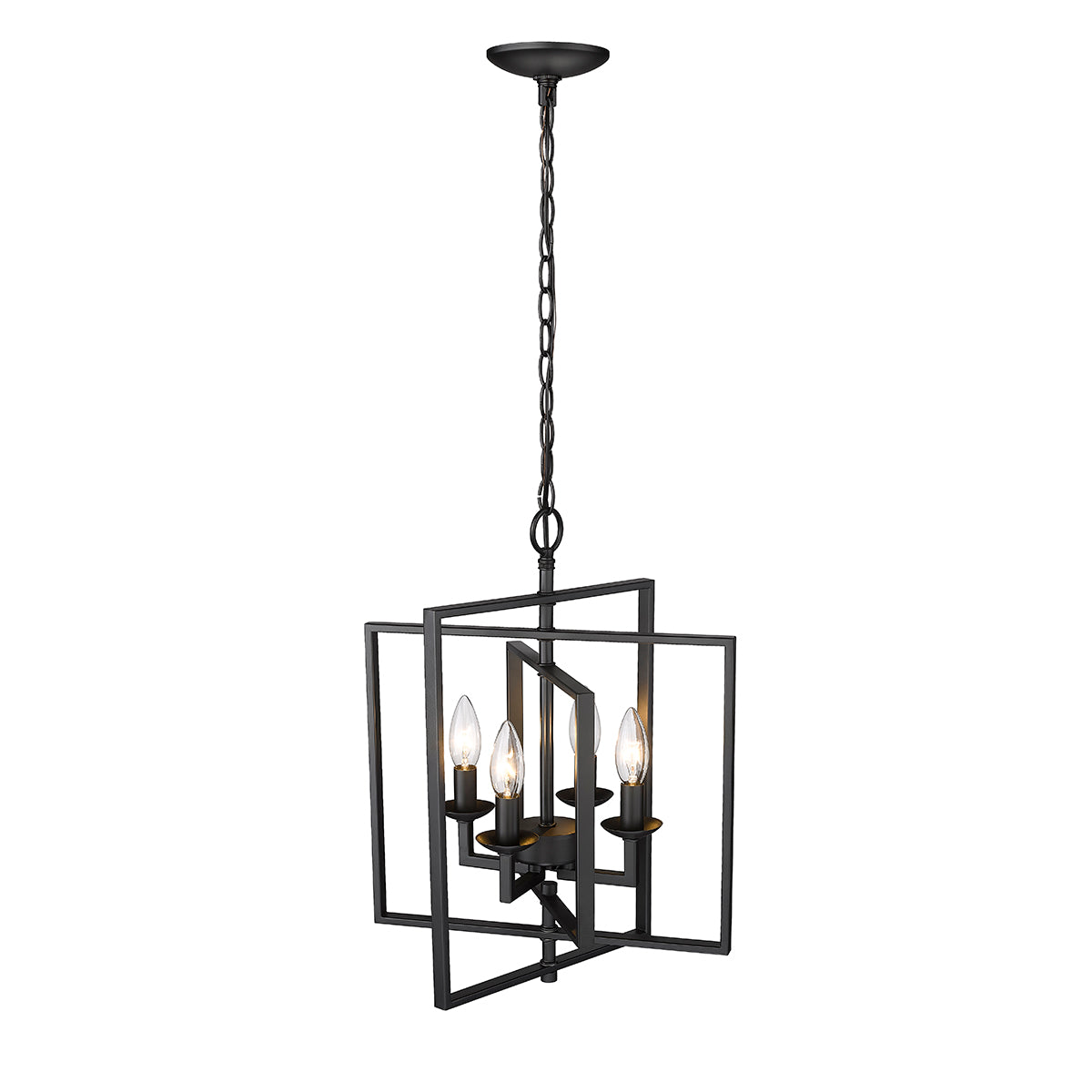 18.25'' Nellis Matte Black 4 Light Pendant