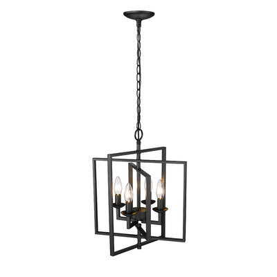 18.25'' Nellis Matte Black 4 Light Pendant