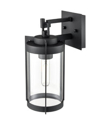 12.5-inch Ellway Textured Black 1-Light Outdoor Wall Sconce