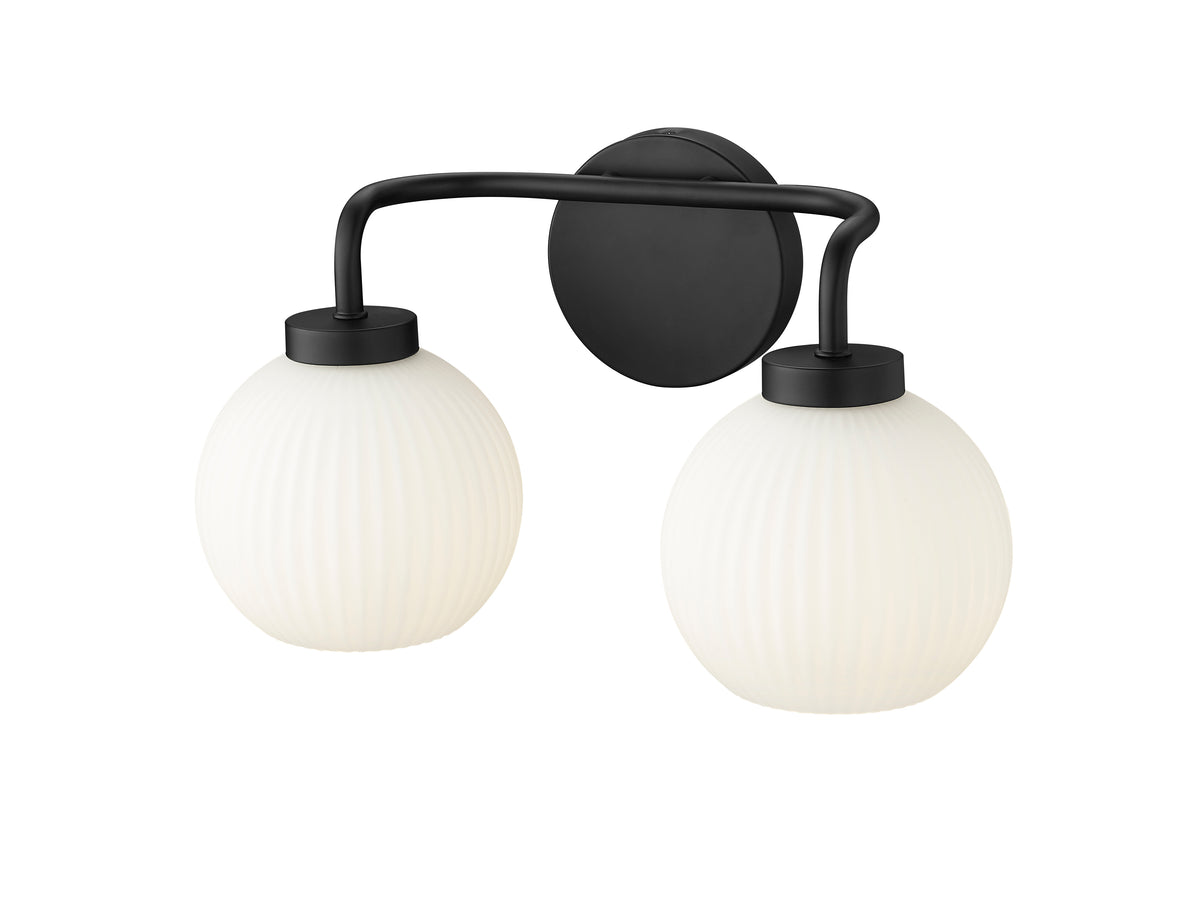 15'' Oprah Matte Black 2 Light Bath Vanity