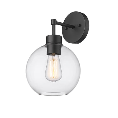 8'' Basin Powder Coated Black 1 Light Wall Sconce
