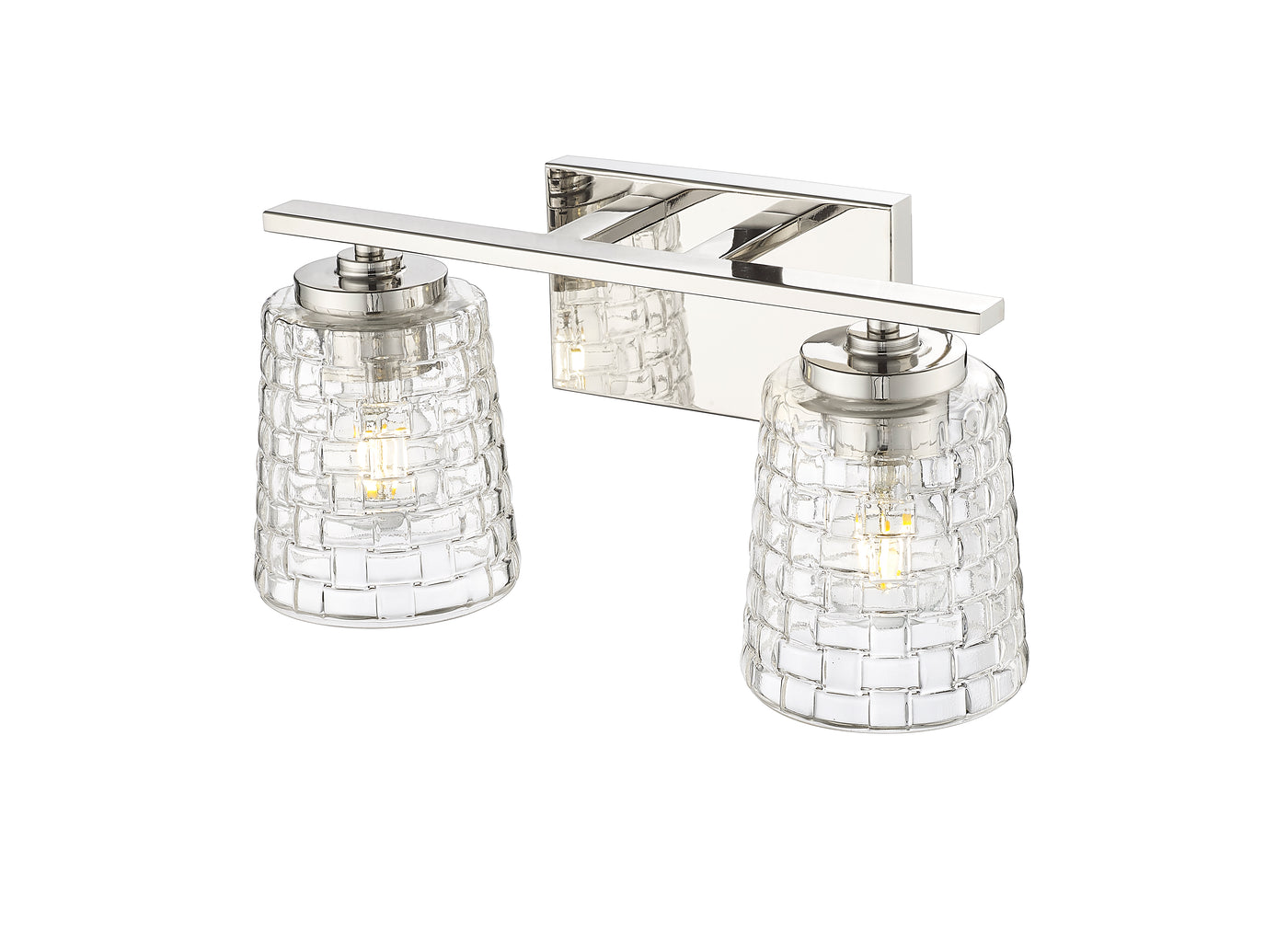 15'' Saben Polished Nickel 2 Light Bath Vanity