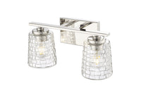 15'' Saben Polished Nickel 2 Light Bath Vanity
