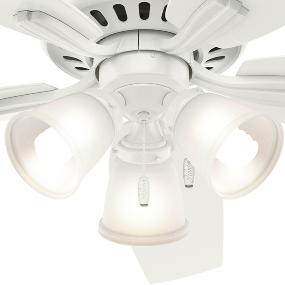 52 inch Newsome Fresh White Ceiling Fan with LED Light Kit and Pull Chain