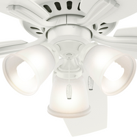 52 inch Newsome Fresh White Ceiling Fan with LED Light Kit and Pull Chain
