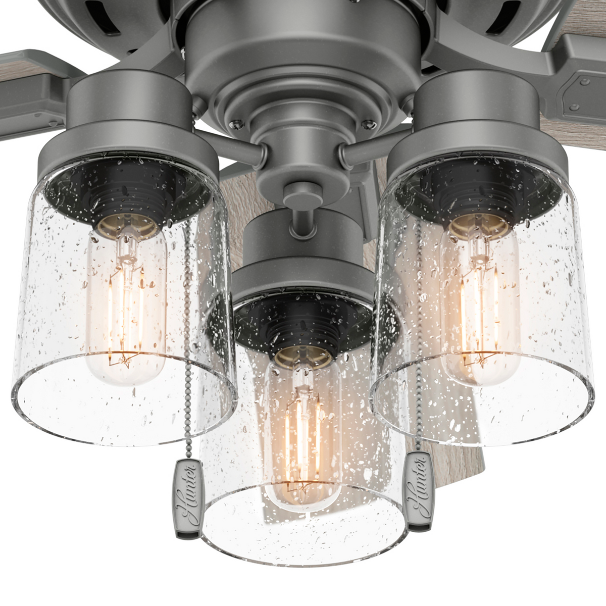 44 inch Hartland Matte Silver Ceiling Fan with LED Light Kit and Pull Chain