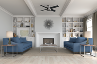 52 inch Dempsey Brushed Nickel Low Profile Ceiling Fan and Handheld Remote