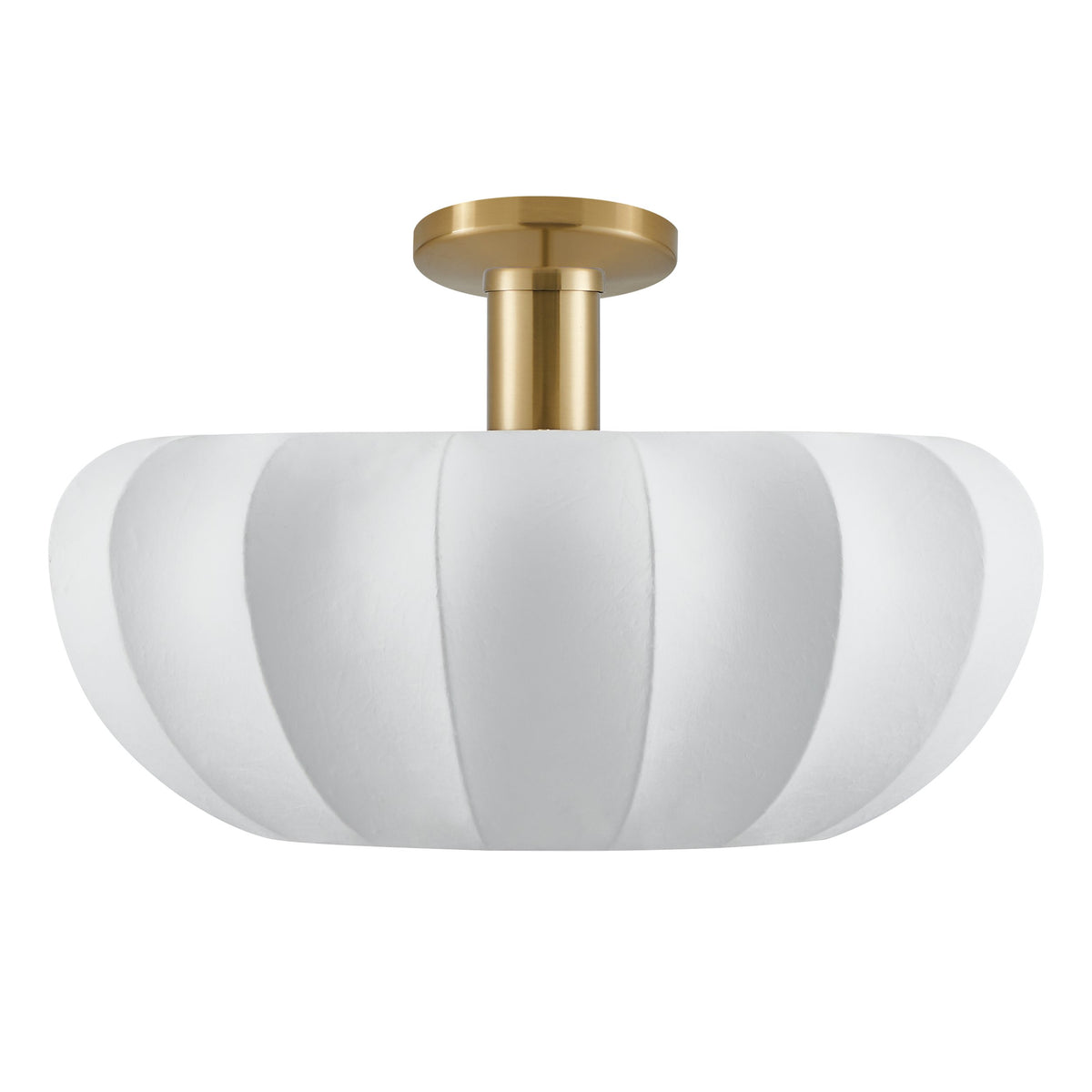 Bryony 22-inch 4-light Brushed Gold Convertible Pendant with White Synthetic Silk Shades
