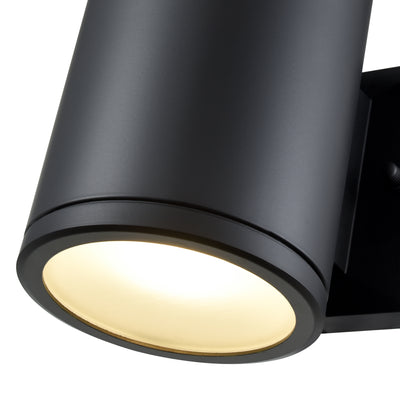 7-inch Vegas Powder Coated Black Outdoor Wall Sconce