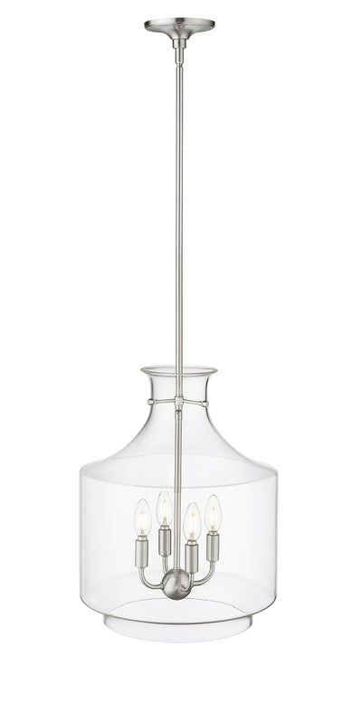 19'' Mahannah Brushed Nickel 4 Light Pendant