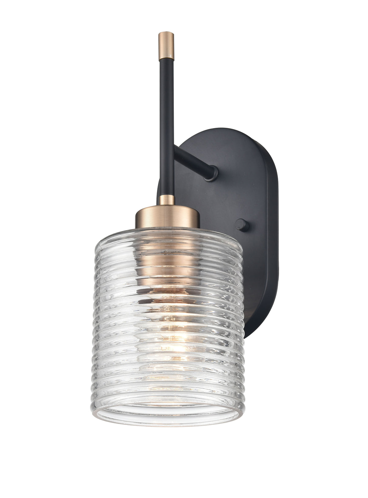 5'' Renitta Matte Black/Modern Gold 1 Light Wall Sconce