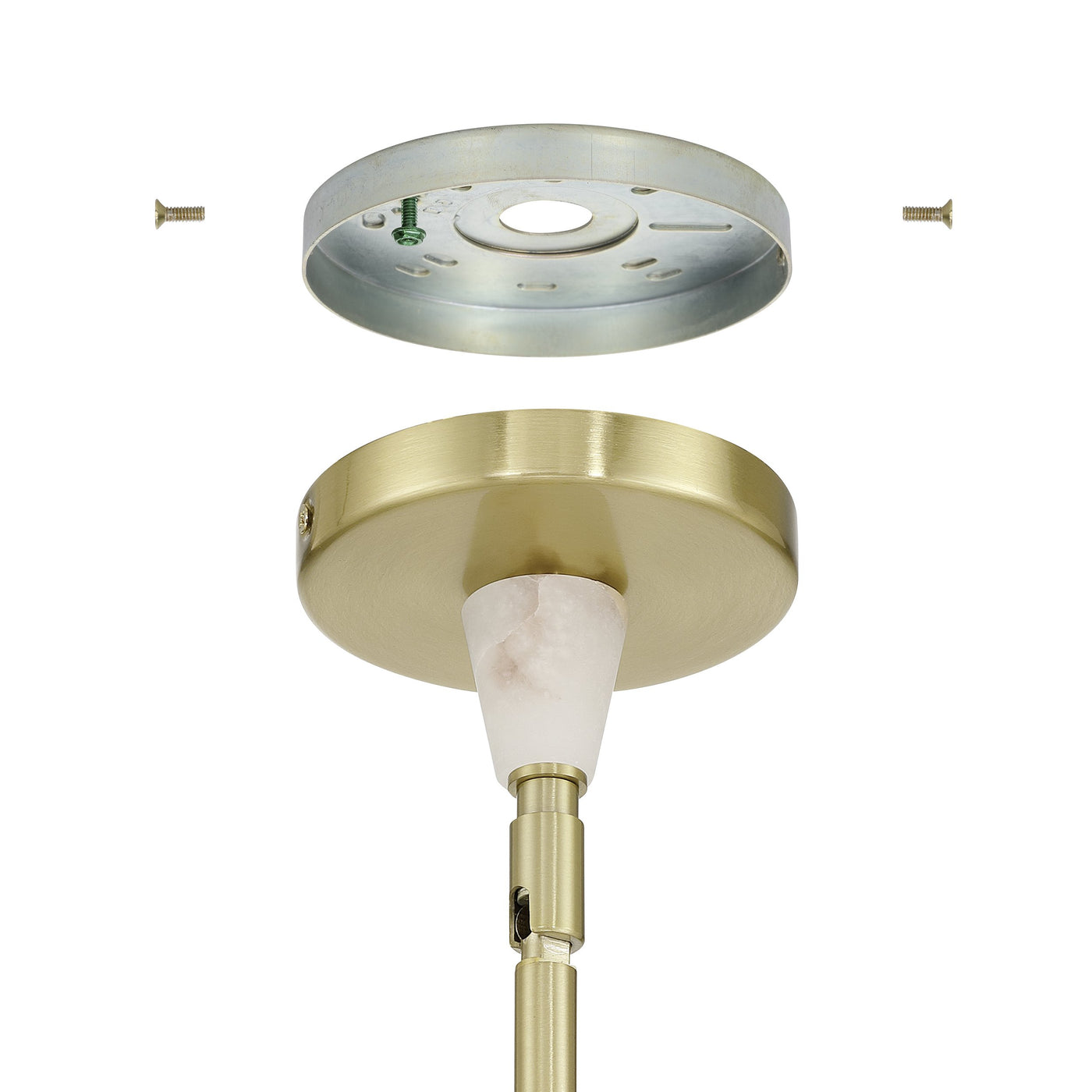 Montclair 38-inch 12-light Brushed Gold and Natural Alabaster Chandelier