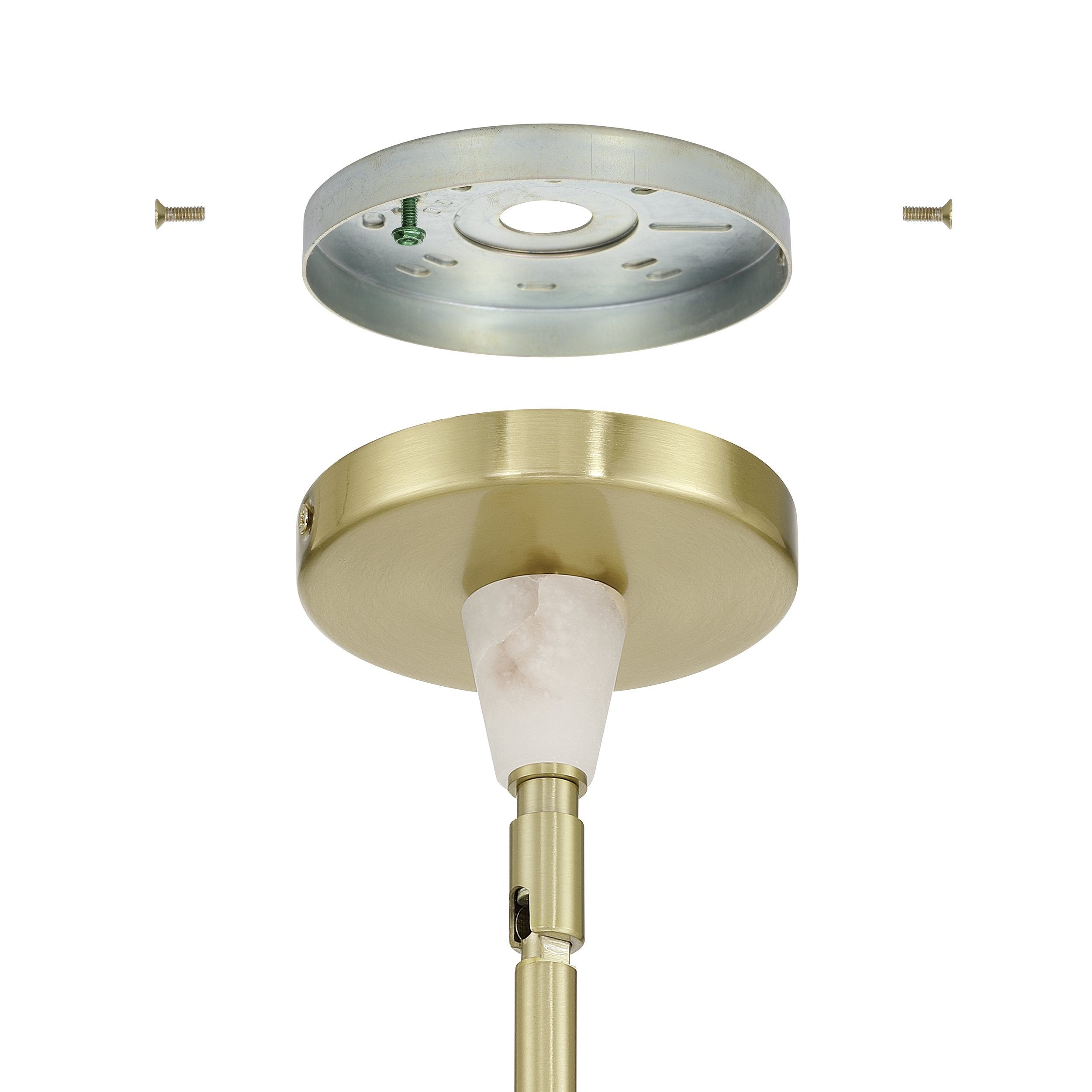 Montclair 38-inch 12-light Brushed Gold and Natural Alabaster Chandelier
