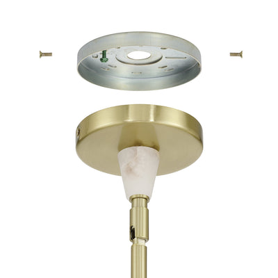 Montclair 38-inch 12-light Brushed Gold and Natural Alabaster Chandelier