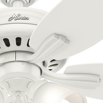 52 inch Newsome Fresh White Ceiling Fan with LED Light Kit and Pull Chain
