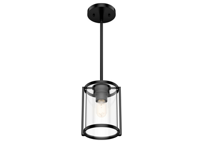 Astwood 6-inch 1-light Matte Black Pendant with Clear Glass