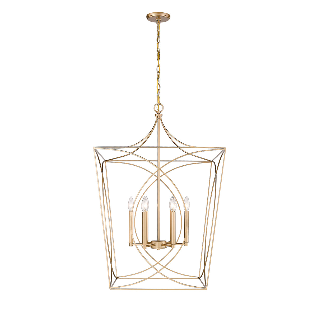 36.1'' Tracy Painted Modern Gold 6 Light Pendant