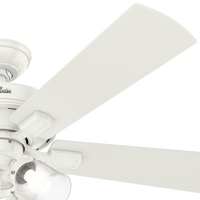 52 inch Crestfield Fresh White Ceiling Fan with LED Light Kit and Pull Chain