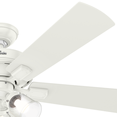 52 inch Crestfield Fresh White Ceiling Fan with LED Light Kit and Pull Chain