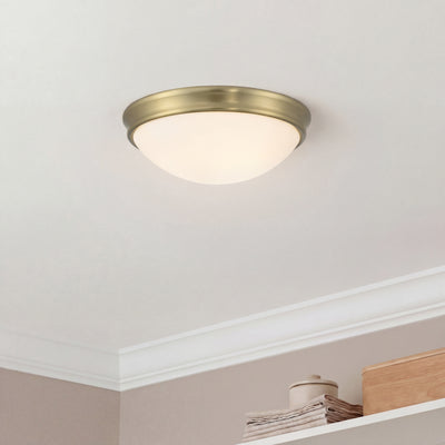 5'' Baumann Vintage Brass 3 Light Flush Mount